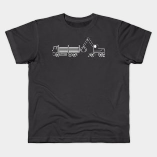 Skidder and truck Kids T-Shirt